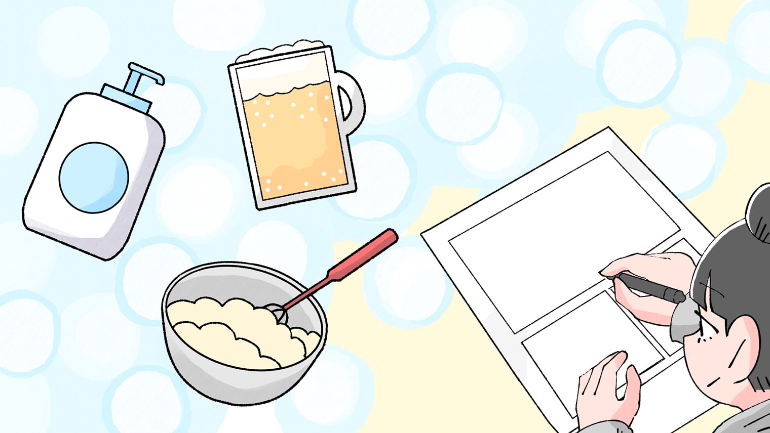 『泡のように儚い』のイメージは正しい?漫画家が新たな泡の表現に挑んだら