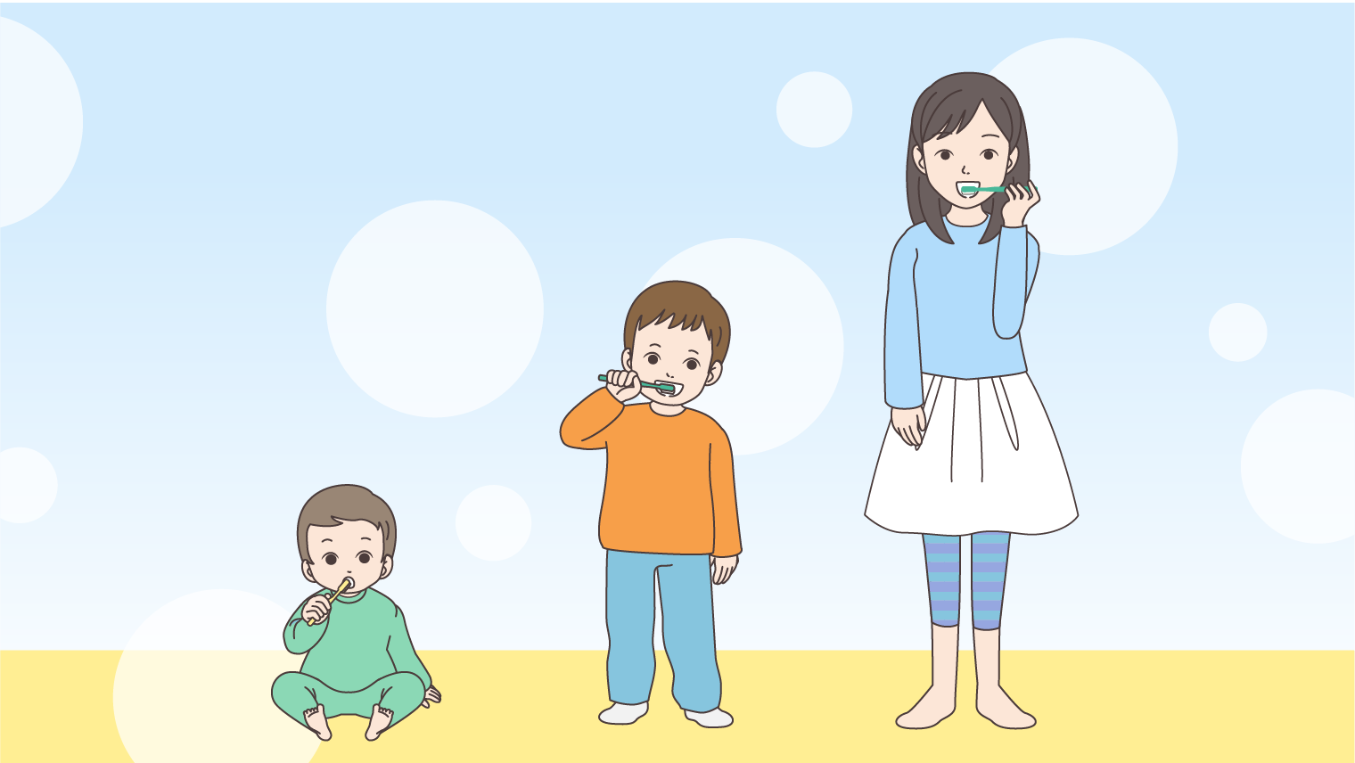 子どもの歯みがき方法とハブラシの選び方とは?年齢別のポイントを解説