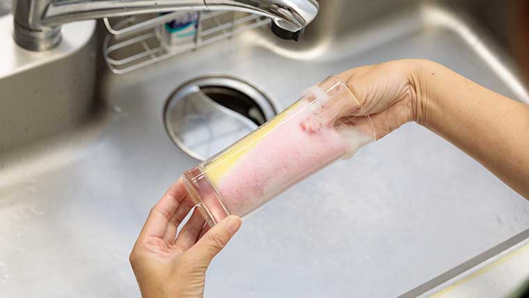 最初にグラスだけ洗う