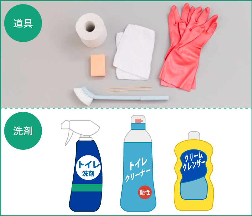 トイレ掃除に必要なもの